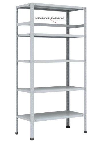 Стеллаж металлический Титан МС-750 1800x1200x600/2