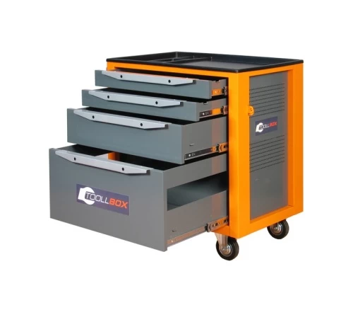 Тележка инструментальная ToollBox TBS-4 (оранжевая)